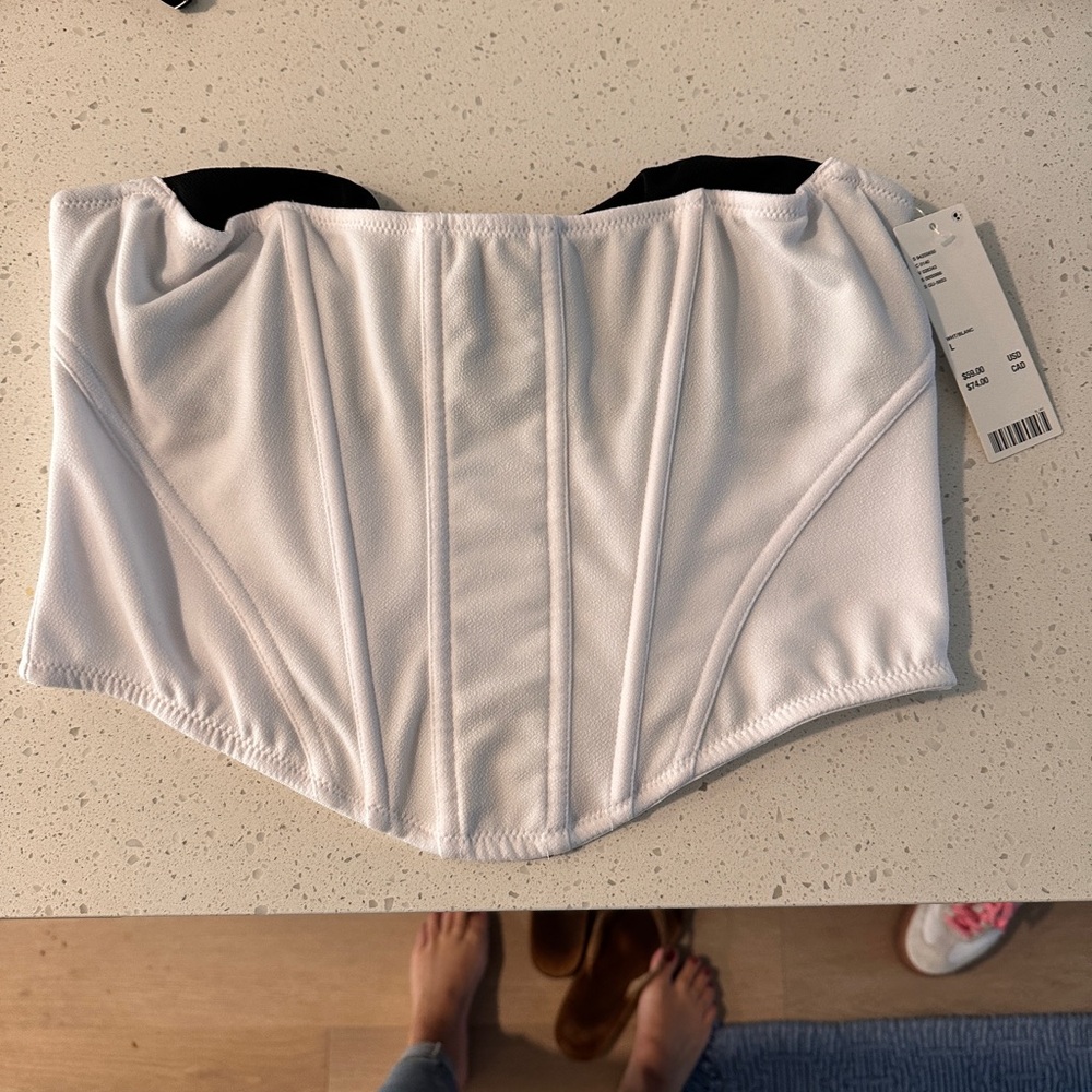 NWT Urban Outfitters White Corset Top